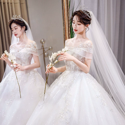 Французская световая свадьба 2023 New Demprament Bride's Palace Thrck, выходящая из Gine Girls Mall Advanced Texture