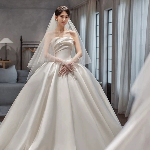 Топ без лямок для невесты, французский стиль, коллекция 2023, кружевное платье, подходит для подростков