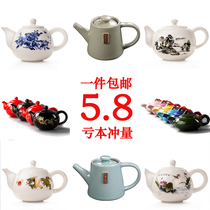 Blue and white porcelain ceramic size teapot one person with single pot kung fu tea set blue and white porcelain filter tea pot