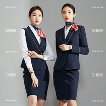 High-end Professional Suits Suit Womens Temperament Flight Attendant Uniform Tooling Cover Dresses Dress Sales and Cosmetic Dressers work clothes