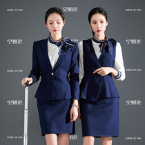 Flight attendant uniform professional dress set temperament hotel front desk case customer service overalls dress beautician work clothes