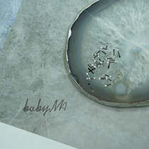 (mappomei chia) babyma October New pint days retro black smile Alloy Nail Ornament 147