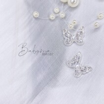 (Ma Bao Nail) babyma 12th new nail jewelry butterfly Joker zircon decoration drill