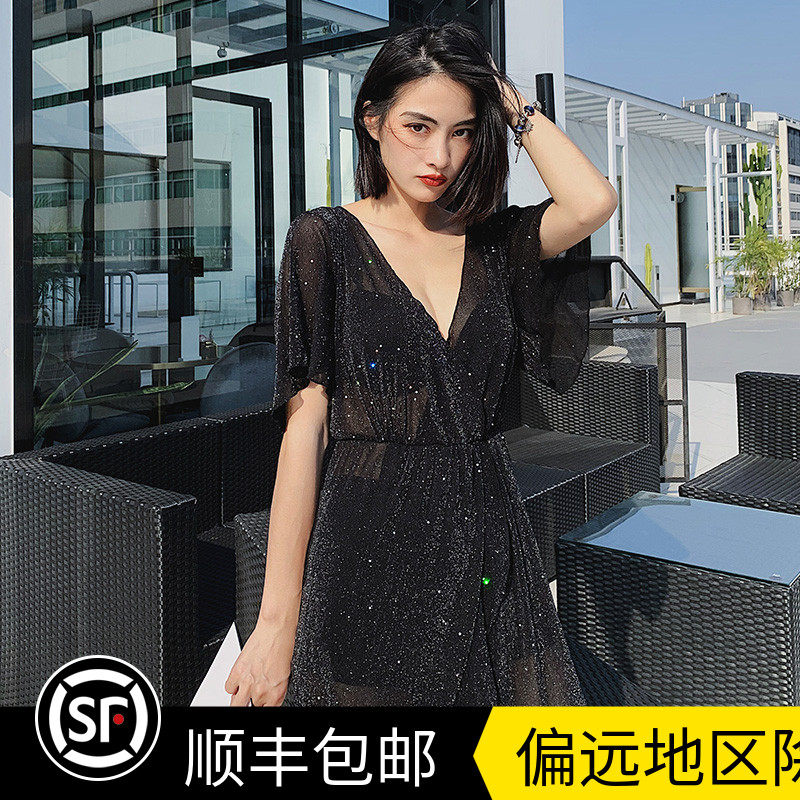 2021 The new large size swimsuit woman fat MM 200 catty of two pieces of three sets sexy to shade and gather the spa