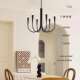 French Retro Romantic Chandelier, Black Minimalist Living Room Main Light, Bedroom Light, American-Style Candle Dining Room Lighting, Designer