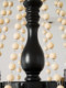 American Retro Living Room Chandelier, Antique Style Black Candle Hall Main Light, French Restaurant Romantic Pearl Bedroom Light