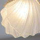 French-Style Vintage Staircase Light, Rotating Double-Layer Shell Pearl Glass Chandelier, Mid-Century Style Villa Open-Air Living Room Light