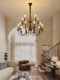 French-Style Vintage Staircase Chandelier, Villa Loft Open Space, American-Style Duplex Living Room and Dining Room Lighting, Candle Chandelier