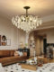Black High-End Crystal Chandelier, French Mid-Century Light Luxury Living Room Lamp, Retro Dining Room Lamp, 2026 New Bedroom Lamp