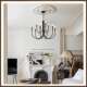 French Retro Romantic Chandelier, Black Minimalist Living Room Main Light, Bedroom Light, American-Style Candle Dining Room Lighting, Designer
