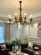 American Retro Chandelier, Living Room Main Light, French Country-Style Guesthouse, Staircase, Restaurant, High-End Bedroom, Pearl Candle Lamp