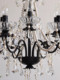 French villa duplex staircase chandelier light luxury retro crystal candle lamp middle-aged empty living room bedroom dining room lamp
