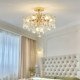 French Crystal Ceiling Lamp, Retro and Elegant, Living Room Main Light, Light Luxury Bedroom Lamp, Golden Room Romantic and High-End Lamp