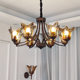 Living Room Chandelier, Antique Style French Bedroom Lamp, Retro Main Lamp, American Designer Melard Glass Dining Room Lighting Fixtures