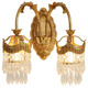 French-Style Vintage Palace Wall Lamp, Crystal Light Luxury Bedside Lamp, All-Copper Living Room Background Wall Corridor Hotel Zhongshan Lighting Fixtures