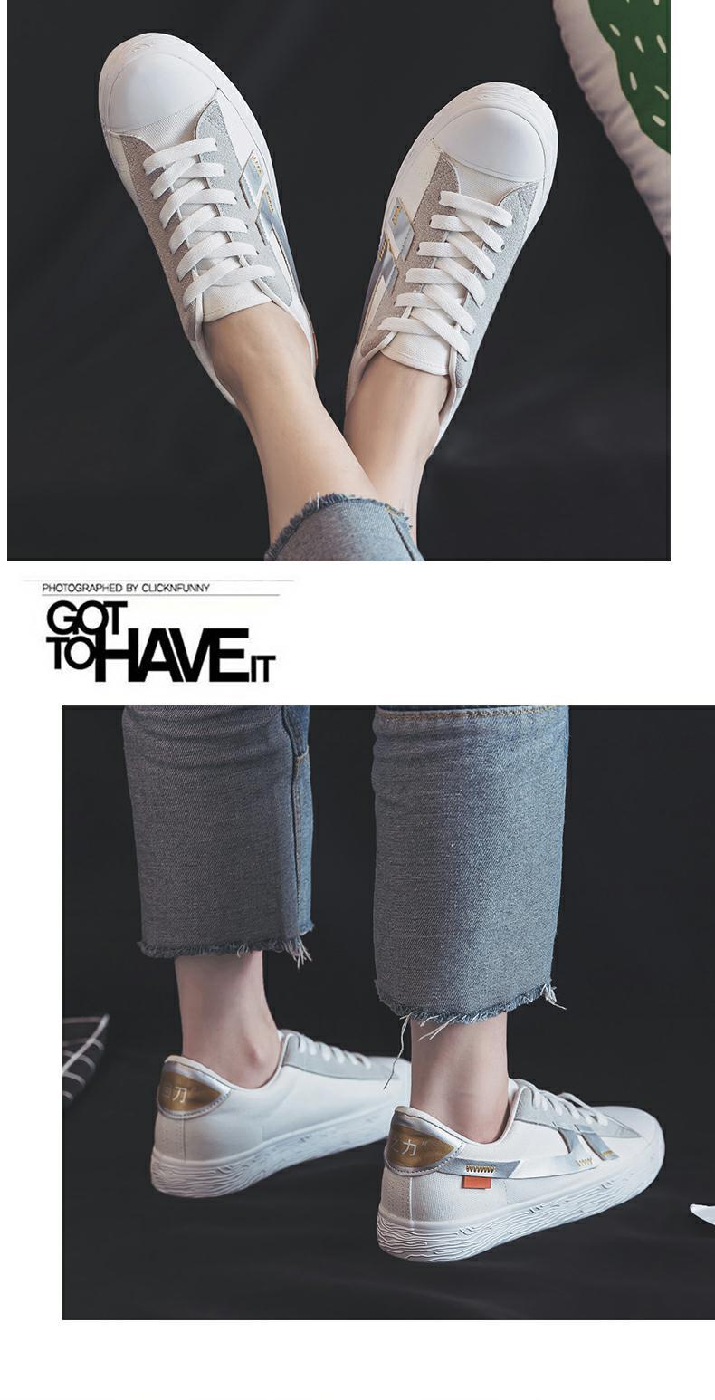 Xuân 2019 giày vải mới nữ giày trắng phiên bản Hàn Quốc của sinh viên hoang dã phong cách giày ulzzang giày cao gót giày thể thao