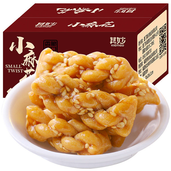 Red Sugar Small Twist Flower Biscuit Full Box Bagged Mesh Red Snack Children Long tasty casual snacks list