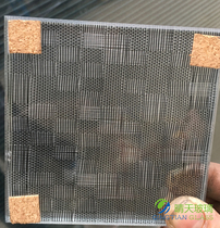 Black gray polymetallic mesh sandwich laminated glass glass sales department screen partition background hotel staircase art glass