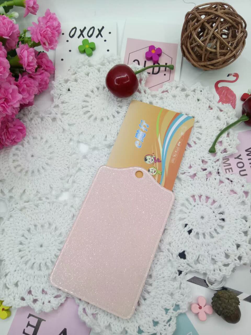 Phim hoạt hình ba chiều dễ thương Fu Yuan Hui Hong Tianzhi thẻ xe buýt điện đặt thẻ thẻ gạo đặt tàu điện ngầm kiểm soát truy cập IC ví đựng thẻ atm nam hà nội