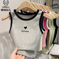 Хлопковая летняя майка, детская эластичная мультяшная футболка без рукавов, эффект подтяжки, в западном стиле