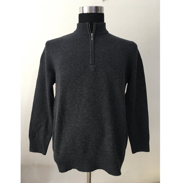 ຜູ້ຊາຍ zipper ເຄິ່ງ turtleneck ເສັ້ນດ້າຍ double thickened pullover cashmere sweater ລະດູຫນາວອົບອຸ່ນໂຮງງານຕົວຢ່າງບໍ່ມີມາດຕະຖານລາຄາພິເສດ