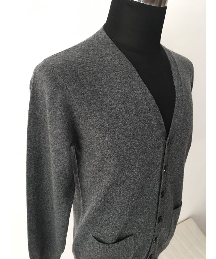 Chất lượng trung niên nam dài tay mở cardigan cashmere cardigan len cũ cardigan mùa xuân và mùa thu mùa đông phần mỏng