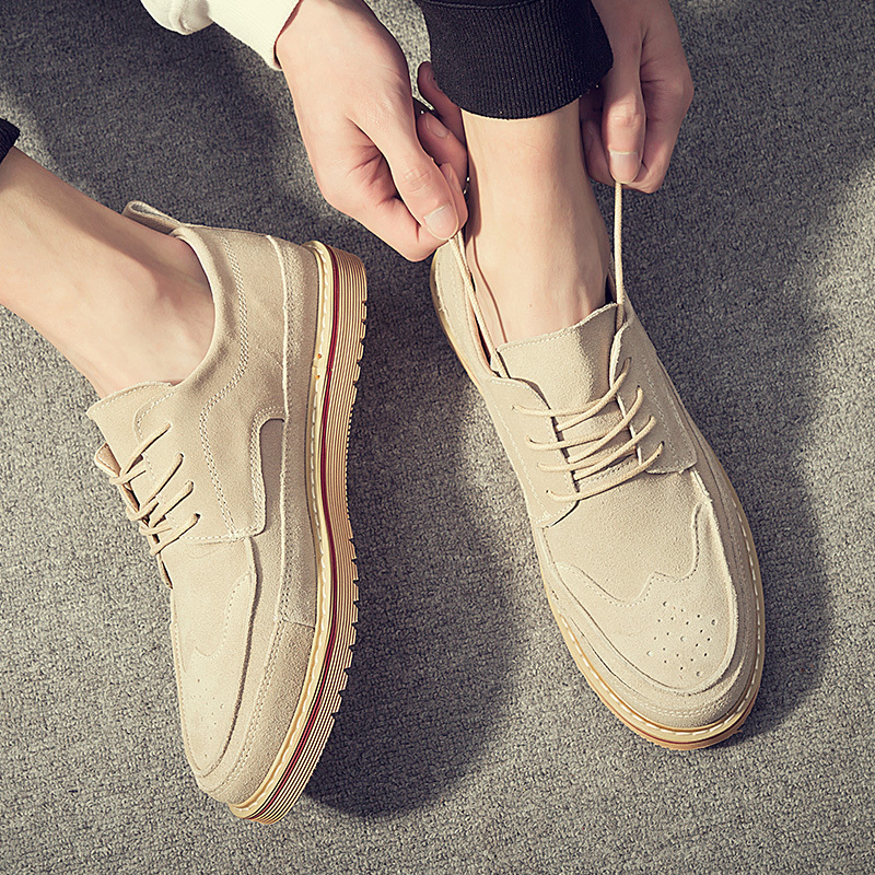 Low Help Bloc genuine leather men's shoes 100 lap Inn wind sculptures men's wave shoes trendy Martin boots upturned leather shoes