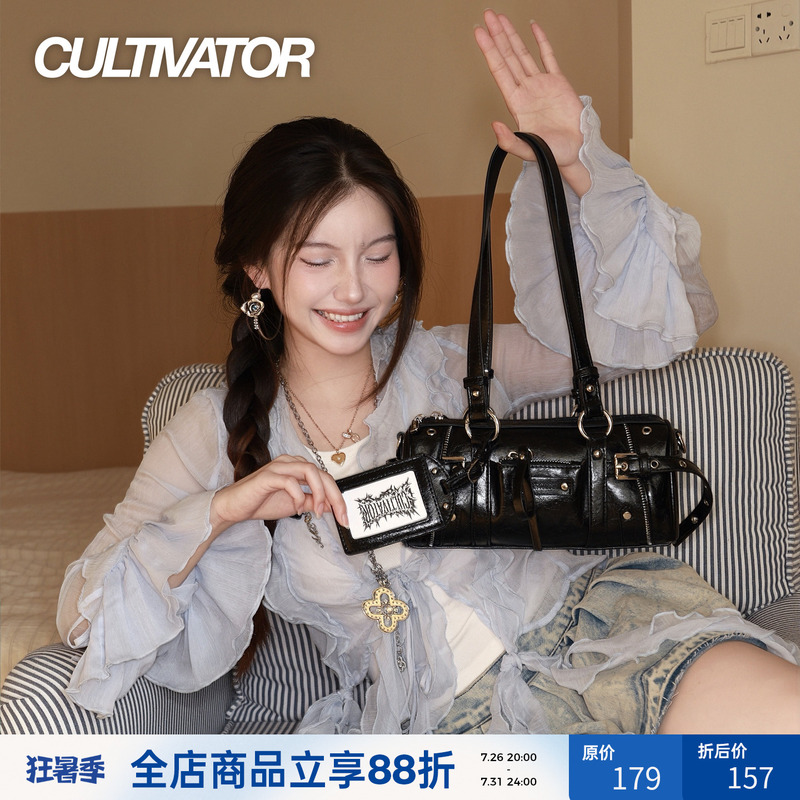 Cultivator Original Motorcycle Bag Baguette 2026 Niche Retro Hot Girl Shoulder Handbag Crossbody 5.13 New Product