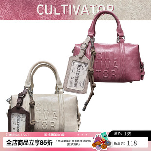 Cultivator Retro Boston Pillow Bag Off-White Shoulder Bag 2025 Spring New Women's Bag Contrast Color Card Case Crossbody Small Bag