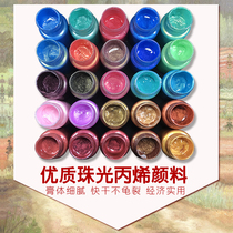 Pearlescent acrylic pigment hand painted wall painting DIY graffiti clay doll coloring model graffiti stone painting