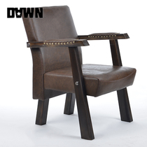 Factory direct retro solid wood barber chair haircut hair perm chair new hair salon Barber shop dedicated