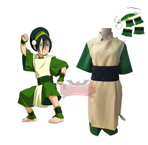 Avatar: the Last Airbender Cosplay Costume Toph Beifong Full Set Men's Cosplay Costume Avatar: the Last Airbender Cosplay Costume Toph Beifong Full Set Men's Cosplay Costume
