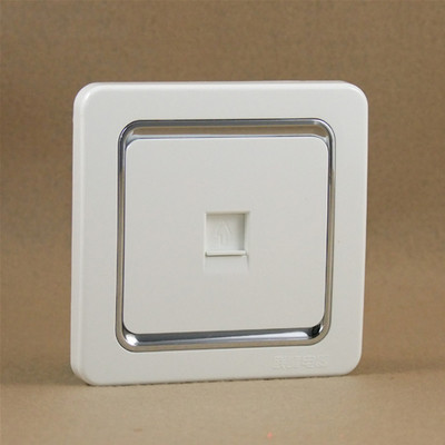 Lifeng Electric Appliance Affiliate 86 One Phone One two-core Phone socket 86 Phone Panel TEL Silver Edge-Taobao