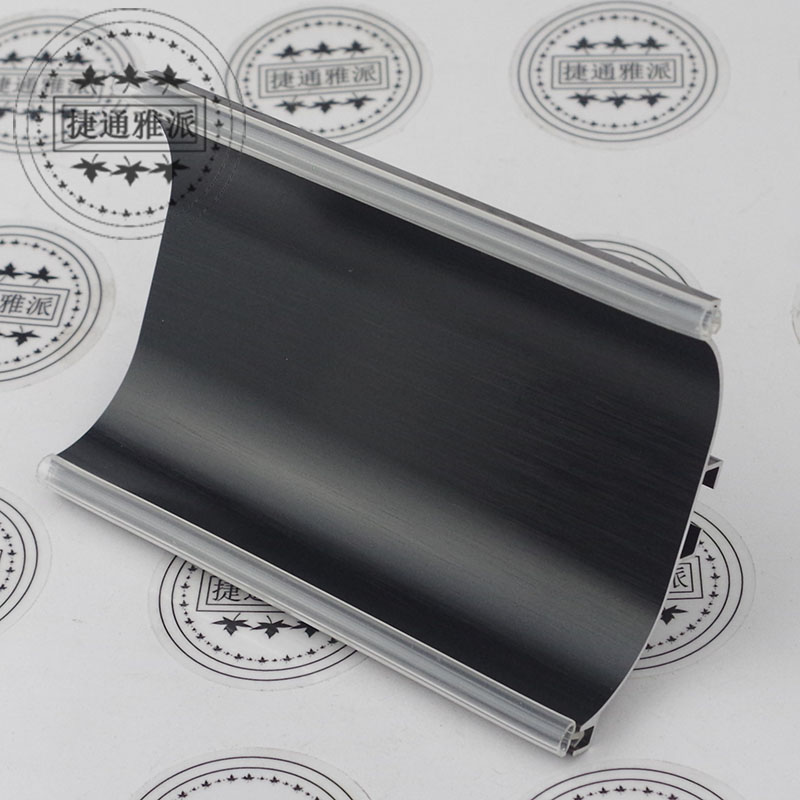 ? Car Wardrobe Necropolis Handle Aluminum Alloy C Cabinet Body Free Handle Modern Black Wire Drawing Hide Bar Handle