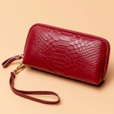 Бумажник, сумка через плечо, маленькая сумка клатч, кожаный мобильный телефон, сумка с петлей на руку, из натуральной кожи, городской стиль, крокодиловый принт