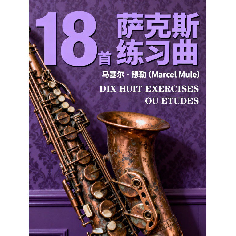 Muller's 18 Saxophone Etudes Marcel Mule Saxophone Scores Saxophone Books Saxophone Teaching Materials Tutorial from Beginner to Intermediate Advanced Finger Exercises