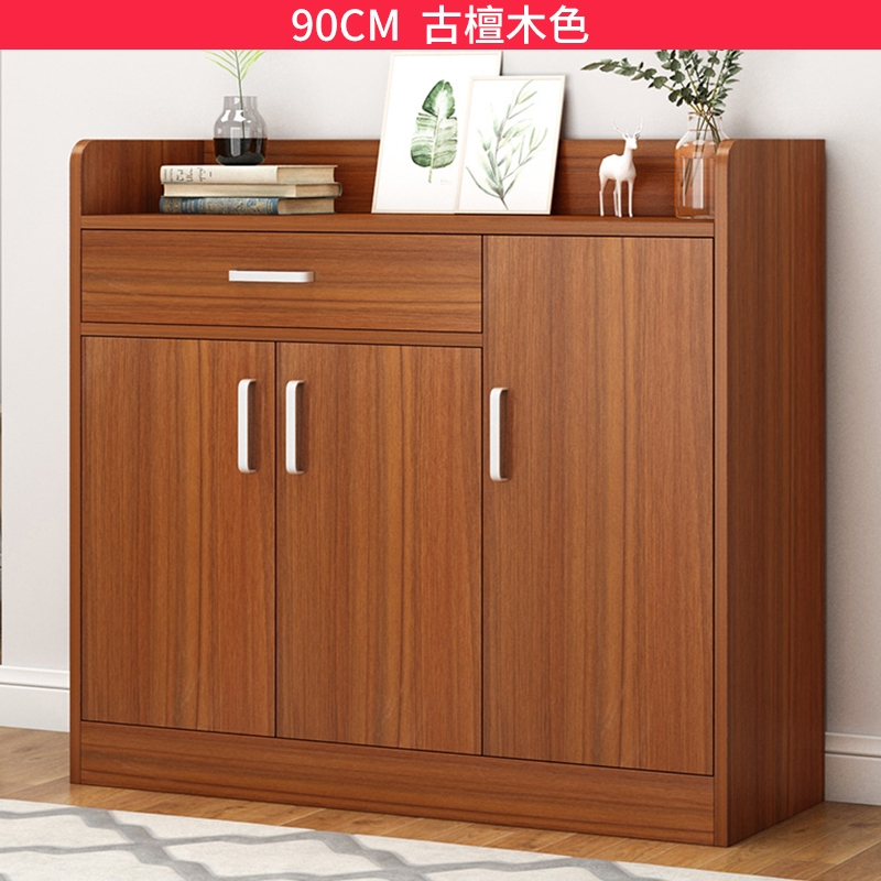 Shoe cabinet home door large-capacity simple modern porch cabinet solid wood color door simple storage cabinet storage cabinet