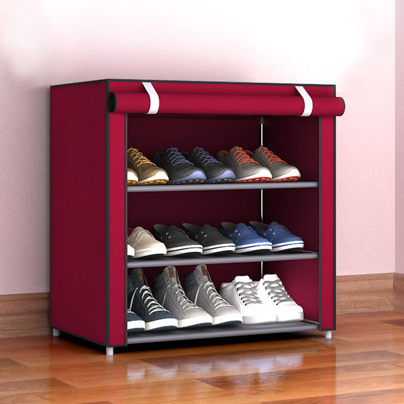 (Shoe rack) Storage shoe simple shelf multi-layer door dust-proof and moisture-proof home bedroom student dormitory shoe cabinet rack