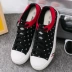 Kéo lại giày nữ polka dot vải canvas Giày vải cổ điển Giày nữ Giày polka dot giày thể thao Giày thường mùa hè Giày nữ thoáng khí - Plimsolls