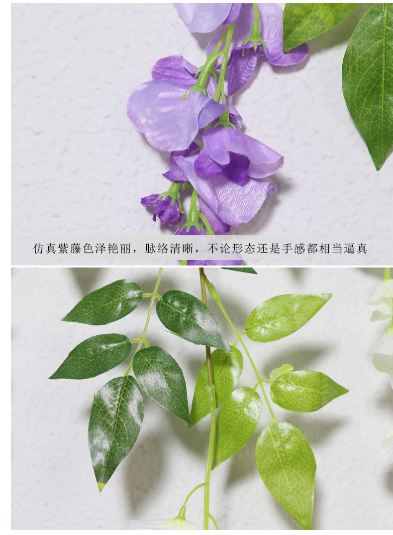 Mô phỏng Wisteria Hoa Trang trí trần Mô phỏng Mây Sáng tạo Trang trí đám cưới Chất lượng Nhựa Fake Lá Cảnh Sắp xếp - Hoa nhân tạo / Cây / Trái cây cây đào giả