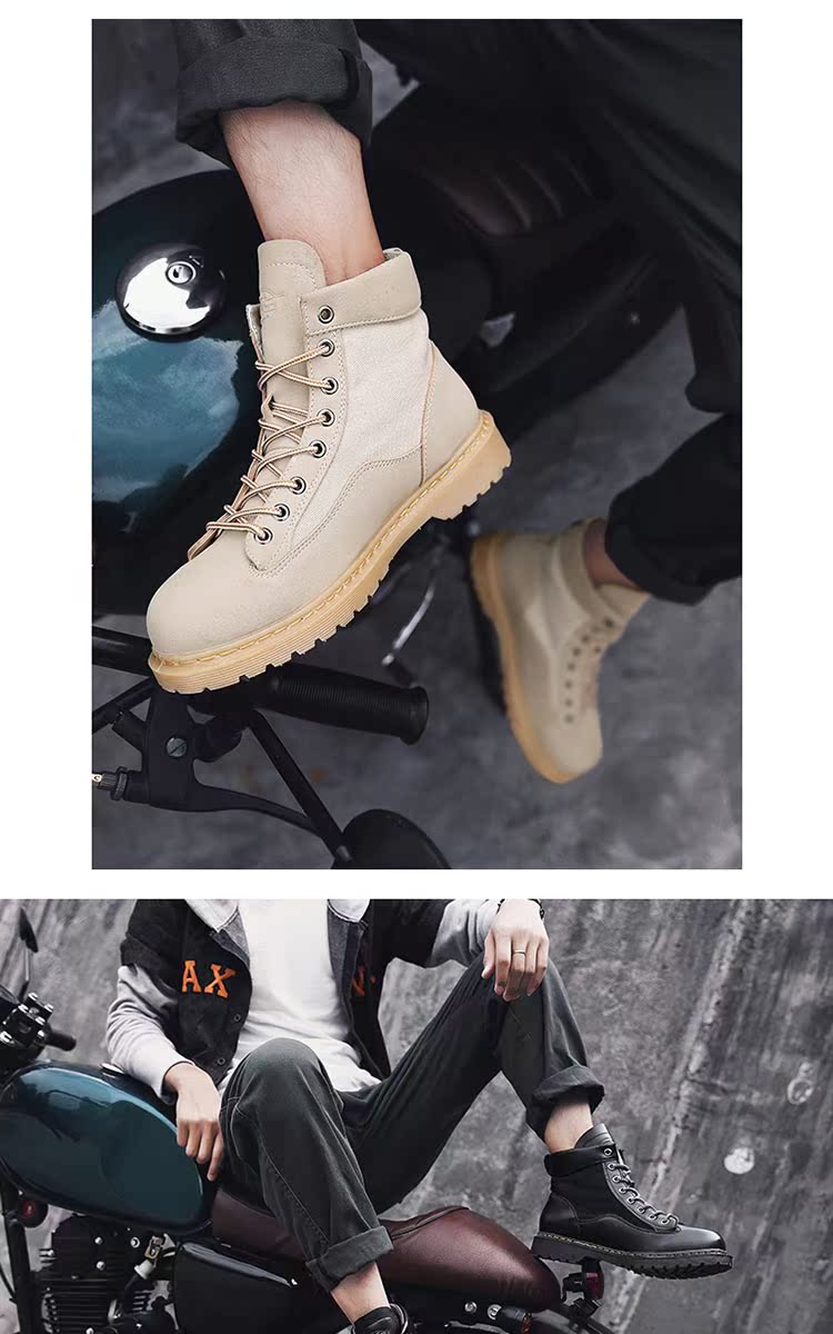 Martin boot nam 2018 mùa thu mới giày nam Giày gió Anh ủng công cụ ủng sa mạc ủng cao giầy lười