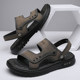 2025 New Trendy Sandals for Men Summer Outerwear Driving Sandals Anti-slip Soft Sole Wear-Resistant Dad Beach Sandals