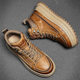 Martin boots men's winter high-end handsome big-toe shoes motorcycle leather shoes non-slip heightening British high-top work shoes