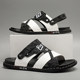Leather sandals for men, autumn, high-end, non-slip, lightweight beach shoes, dual-use casual men's driving sandals and slippers