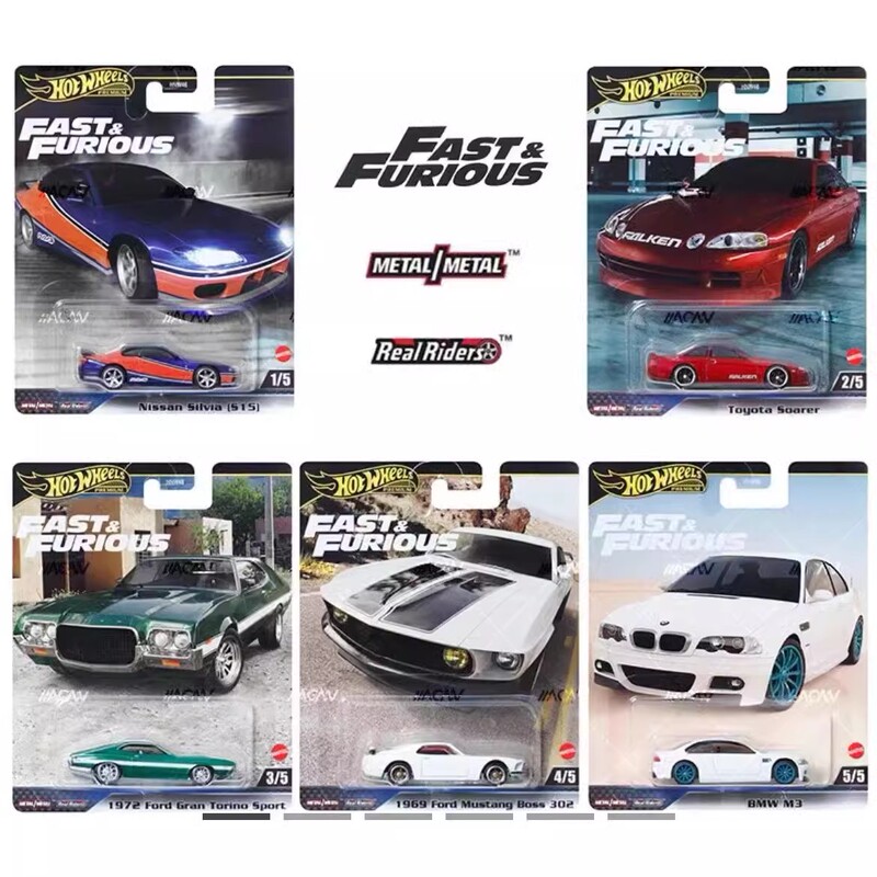 Hot Wheels Fast and Furious Nissan S15 Toyota Flying Lion Bmw M3 Ford Mustang Alloy Toy Car