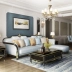 da sang trọng sofa góc kết hợp gỗ nhẹ Mỹ tân cổ điển phong cách châu Âu lớp đầu tiên của nội thất da phòng khách sẵn sàng - Ghế sô pha