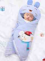 Baby cuddled by autumn and winter thickened pure cotton maternity ward newborn baby swaddling clothes anti-jumping out bag quilts for men and women