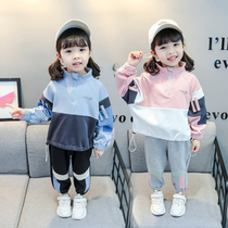 Girls  autumn clothes 2021 new foreign style baby autumn suit Childrens sports clothes little virgin treasure spring and autumn sweater