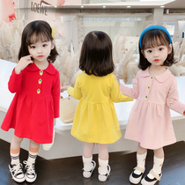 Girls  autumn dresses Childrens princess dresses Spring and autumn foreign style little virgin treasure autumn skirts Baby autumn clothes