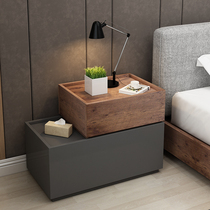 Modern simple bedside table Nordic mini bedside storage storage Personality small cabinet Multi-function bedroom narrow